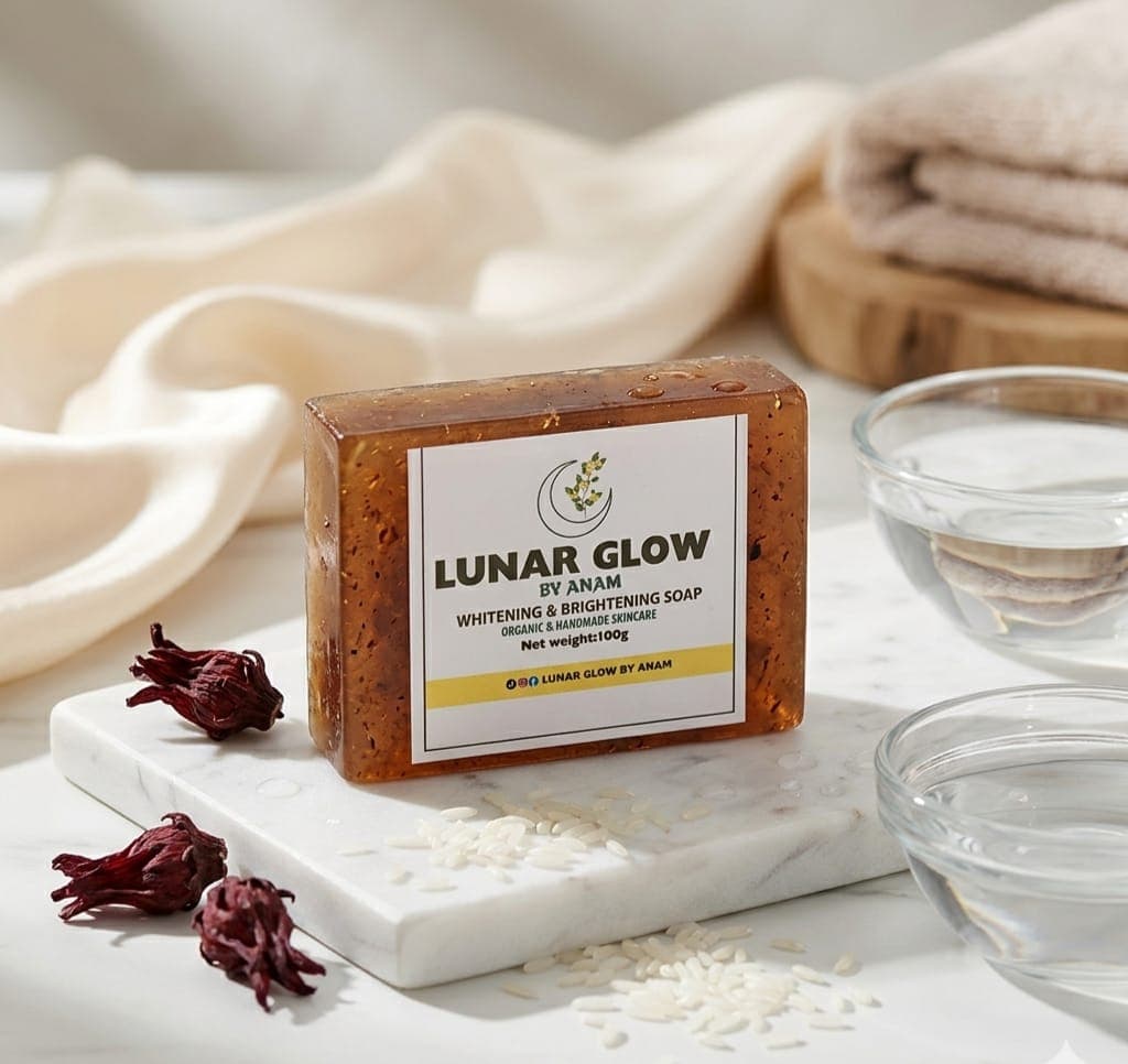 Rice & Hibiscus Soap herbal soap by Lunar Glow